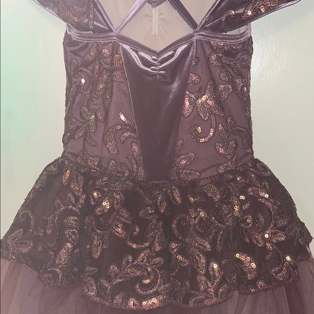 Weissman Kids Purple Sequin ballet Costume Dress size large
